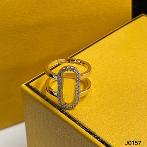 Anel de Jóias de Designer Alta Qualidade Anéis de Encanto para Mulheres Moda Requintado Rose Gold Letter Brands Jóias