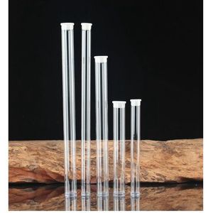 Acrylic Clear Rökelse Tube 10g Incense Sticks Tjockning Barrel Förvaringslåda Paket Presentkartong