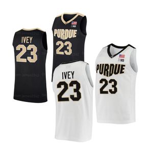 Custom Jaden Ivey College Basketball Jersey Ed White Black Любое название размером с S-4xl Top Caffice Jerseys