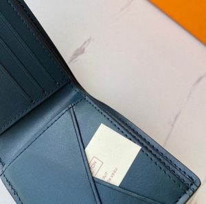 Carteiras de couro genuíno dos homens titular do cartão bolso azul em relevo sacos de embreagem curto marca designer feminino bolsas de moedas multi-cartão po249j