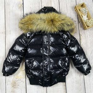 Kids Down Jacket Parka Flickor Vinterrock Vit Anka Toddler Boy Kläder Casacos de Inverno Feminina Barn Snowwituit 211203