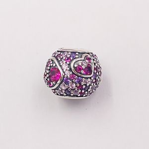 925 Sterling Silver Beads Red & Pink Cz Royal Purple Crystals Charms Fits European Pandora Style Jewelry Bracelets & Necklace 797826CZRMX AnnaJewel