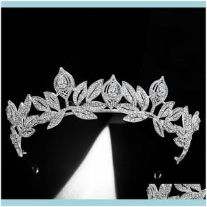 Capelli gioielli gioielli clips clips barrette florealbride in lega di rinestone cristallo zircone foglia di tiara principessa corona corona matrimonio aessory wome