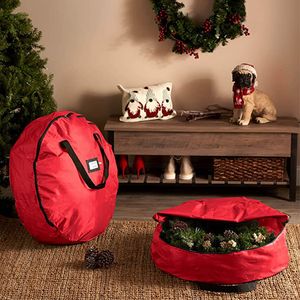 Juldekorationer Trädförvaringsväska Xmas Samla behållare Fällbara krans Förvaringar för att lagra Garland Home Bags CGY232-1