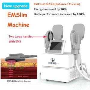 4 punhos emslim máquina muscular muscular eletroímagnético gordura gordura borbulhando moldando emagrecimento alta intensidade EMT Equipamento de beleza