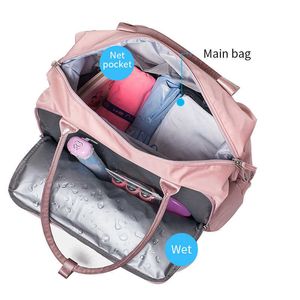 Women Fitness Gym Bags Dry Wet Yoga Mat Bag High Quality Fashion City Travel Training Sports Shoulder Handbag With Shoes Pocket Y0721