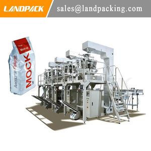 Landpack Industrial Equipment Vertikale Form-, Füll- und Siegelverpackungsmaschinenlinie für vollautomatische Tiernahrungsbeutel mit hoher Ausbeute