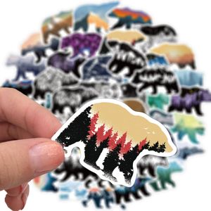 50Pcs-Pack Wild Bear Bears Animals Sticker Waterproof Stickers for Bottle Laptop Car Planner Scrapbooking Phone Macbook Cup Wardrobe Wall Door Tablet Desk Decals