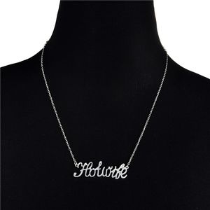 30PCS Ligatures Letter Word Hotwife Necklaces Hot Wife Charm Enchanting Fascinating Clavicle Alphabet Pendant Chain Necklace Jewelry for Wifes Female Mama Women