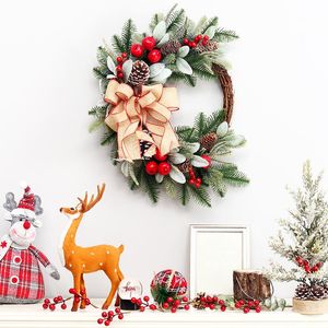 Decorative Flowers & Wreaths Nordic Christmas Pendant Garland Artificial Flower Wedding Art Wreath Living Room Wall Door Hanging Ornaments R