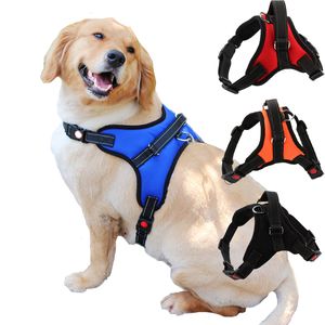 Imbracatura per cani Nylon riflettente No Pull Regolabile Medium Large Gilet per animali domestici impertinente Forniture per passeggiate all'aperto