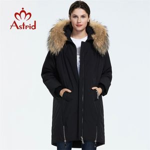 Astrid Winter Ankomst Down Jacket Kvinnor Lösa kläder med päls Ytterkläder Högkvalitativ tjock bomullsbelägg AR-92 211008