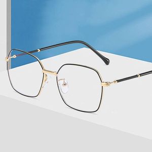 Moda óculos de sol quadros de aro completo Anti Blue Ray Óptica Óculos Chegada de Metal Frame Óculos para Mulheres e Homens Estilo Negócios Nearsighted Sp