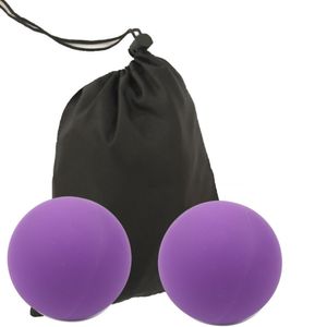 2pcs / parti 63mm silikon lacrosse boll gym fitness massage terapi utlösare full kropp träning sport yoga bollar koppla av trötthet c0224