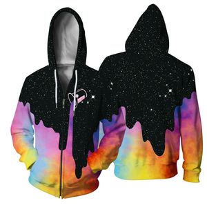 DIY Hoodies anpassade 3D Digital Printing Casual Sports dragkedja Långärmad tröja för män och kvinnor anpassade tröjor plus storlek xxxxxl