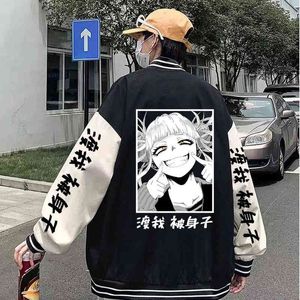 Anime My Hero Academia Himiko Toga Felpe con cappuccio stampate Felpe Hip Hop Cappotto giacca pullover manica lunga H1227