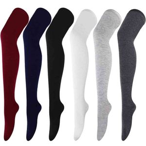 Black Striped Socks Women Funny Christmas Gifts Sexy Thigh High Nylon Long Stockings Cute Clothing Over Knee Socks For Girls Y1119