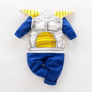 Dragon DBZ Anime Cosplay Halloween Kostüm Jungen Kleidung Sets Kleinkind Junge Kleidung Kinder Outfit Kleines Kind Trainingsanzug Anzug X0719