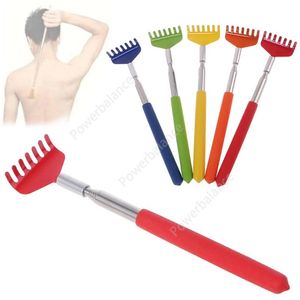 Adjustable Stainless Steel Back Scratcher Home Telescopic Portable Extendable Itch Flexible Claw Scratch Tool Soft Grip DHP37