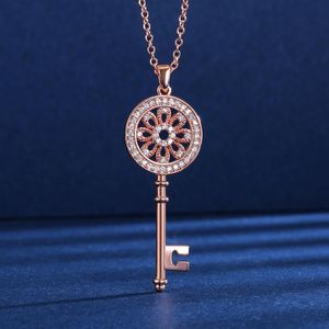 Pendant Necklaces CAOSHI Fashionable Design Key Shape Necklace For Women Exquisite Couples Wedding Neck Jewelry High Quality Wholesale