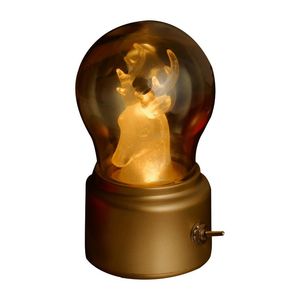 Nowość Pozycje Rok LED Żarówka Lampa Retro Biurko Christmas Dekoracja Elk Dekoracja Światła USB Nocny Stół Większy
