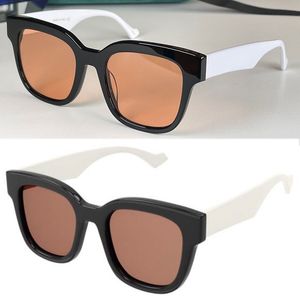 Sonnenbrille Damen Mode Shopping Brille 0998S Retro-Stil Männer und Frauen schwarzer Rahmen weiße Spiegelbeine lässig Strandparty UV-Schutz mit Originalverpackung