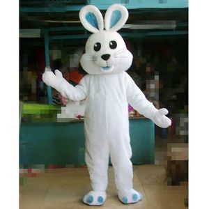 Halloween Blue Ears Rabbit Mascot Costume High Quality Cartoon Anime theme character Adult Size Christmas Carnival Birthday Party Fancy Outfit