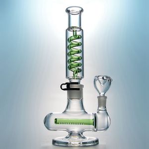 Bygg en bong Diffused Downstem Water Pipes Inline Perc Hookahs Condenser Coil Dab Rigs Freezable Glass Bongs 18mm Female Joint With Bowl