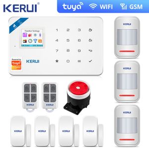 Kerui Tuya Google W181 Home Wireless Wifi GSM Security IOS APP SMS Burglar Alarm System Motion Sensor