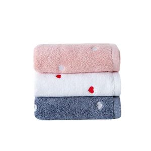 Towel Pure Cotton Peach Heart Solid Color Creative Daily Necessities Washcloth Bathroom Comfortable Fashion Absorbent