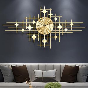 Väggklockor nordisk lyxig stor kreativ klocka modern design ros guld metall tyst nummer wandklok dekoration ah50wc