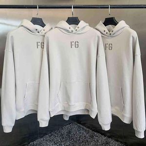 FW21 새로운 남성 패션 브랜드 대형 HOODIE 스웨터 100 % 코튼 FG Flocking 인쇄 힙합 느슨한 유니섹스 여행