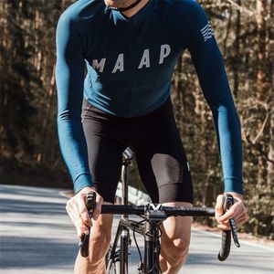 MAAP春の夏の男性長袖サイクリングジャージートップ品質自転車MTBバイクライディングシャツ服ROPA DE CICLISMO220301