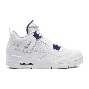 WITH BOX designer basketball shoes 4s Bred Metallic Purple Loyal Blue WHAT THE Cool grey PURE MONEY mens sports sneakers trRUSH VIOLETainers size 7-13 Hiking