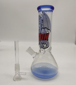 20 cm 8 cali Premium Blue Tip and Bottom Anime Theme Haisah Water Pipe Glass Bongs Bongs z 14mm Codem i miską 2 w 1 Gotowy do użycia