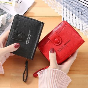 Moda Multifuncional Card Bag Carteira Mulher Carteira Estudante Cartões Pacote Caixa Zip Coin Bolsa Lady Hasp Dobrável Carteira Curta