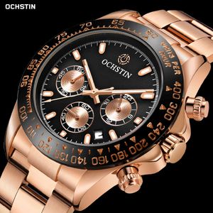 Relógios Mens 2020 Nova Marca de Luxo Top Marca Ochstin Aço Inoxidável Cinta Impermeável Cronógrafo Quartzo Data de Quartzo Esportes Masculino WristWatch X0625