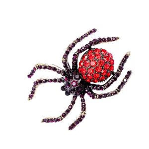 Pins, Brooches Men Women Spider Brooch Stage Performance Party Gift Fashion Jewelry With Rhinestone Suit 8 Legged Accessory Costume Decorati