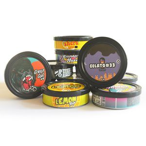 Packing Boxes Gelato 41 sour runtz candy lemon og rush 3.5g can sticker Disco Biscuits Cali Pressitin Cans stickers Self-Seal Tin packaging Box Labels