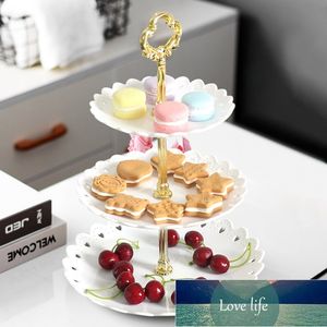 Wholesale dish factory for sale - Group buy 3 Tiers Cake Stand Fruit Tray European Style Snack Rack Dried Fruit Storage Tray Plate Party Dessert Rack Cake Stand Home Decor Factory price expert design Quality