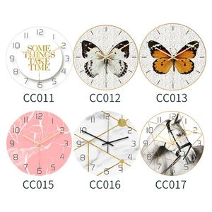 Wholesale marble wall clock for sale - Group buy Wall Clocks Fashion Clock Marble Texture Modern Light Luxury Family Bedroom Decoration Acrylic Durable Printing TV Dec