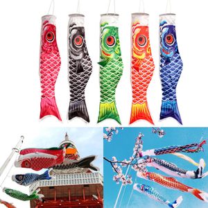 10 Pcs Mix 70cm Colorful East Style Carp Wind Direction Measurement Streamer Fish Flag Kites Wholesale Koinobori Home Party Decorations