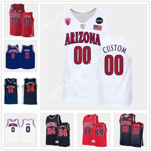 Custom Arizona Wildcats Stitched Basketball Jersey 10 Lauri Markkanen 31 Jason Terry 4 T.J. McConnell 22 Zeke Nnaji 8 Josh Green 1 Devonaire Doutrive 2 Brandon Williams