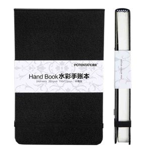 Potentate A5 / A6水彩ノートブック300g / M 24 Sheets Travel Hand Probring用水彩日記学生アート用品210611