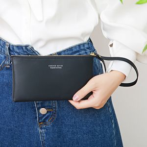 Novo simples tela sensível ao toque bolsa de embreagem carteira bolsa de moeda bolsa de telefone celular coreano portátil