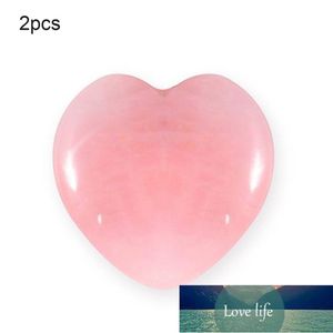 2 pezzi cristallo di quarzo rosa rosa naturale scolpito a forma di cuore guarigione amore pietra preziosa decorazione delicata per ciondolo fai da te