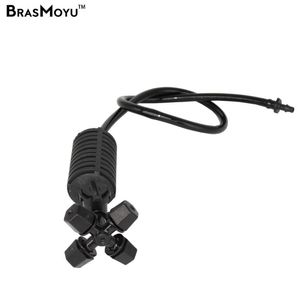 Watering Equipments BRASMOYU 20PCS Black Cross Mist Sprinkler Cooling Hanging 1/4"Barb Anti-Drip Nozzles Atomizing Garden Greenhouse Drip Ir