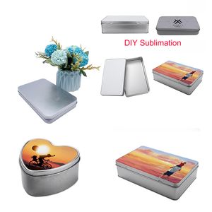 Classic Lunch Boxes Blank Sublimation Tinplate Box Sundries Storage Can With Thermal Transfer Coating