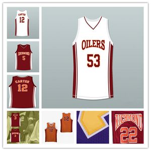 Custom College RICHMOND OILERS Basketball Vintage Jerseys 12 Coach Damien Carter 22 Timo Cruz 53 JUNIOR BATTLE 5 Jason Lyle 3 Worm Willis Sewn