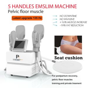 5 Handtag Em Slim Beauty Machine Emslim EMS Muscle Stimulator Byggkroppsbantning Utrustning Contouting Burn Fat EMT-enhet